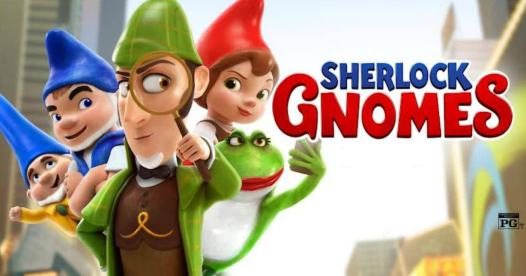 Promotional poster for animated film Sherlock Gnomes