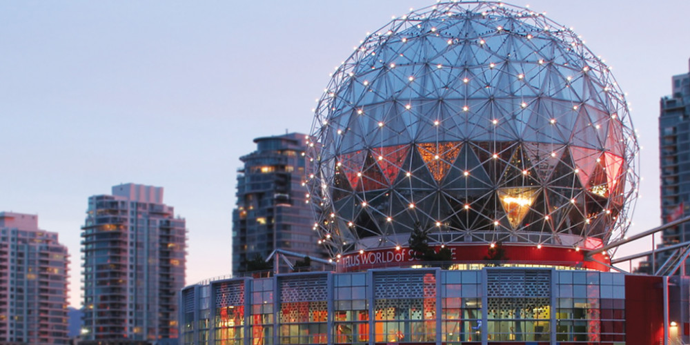 The Science World dome in Vancouver